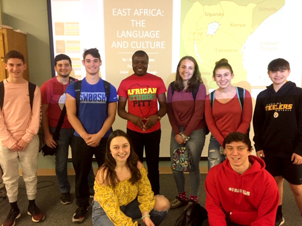 Teaching assistant visits GLHS, talks East African culture
